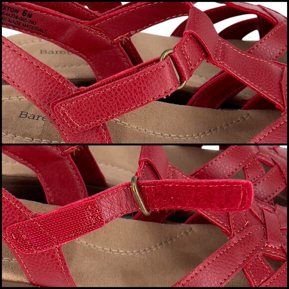 BareTraps Black Brixton Closed Toe Slingback Sandals 6M Red - Picture 7 of 15